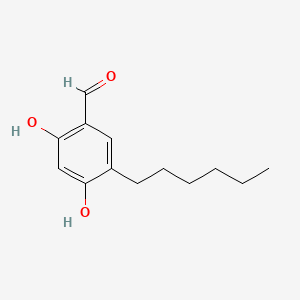 molecular formula C13H18O3 B1329394 2,4-Dihydroxy-5-hexylbenzaldehyde CAS No. 37470-87-4
