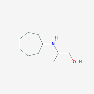 molecular formula C10H21NO B13293960 2-(Cycloheptylamino)propan-1-ol 