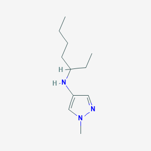 molecular formula C11H21N3 B13293963 N-(Heptan-3-yl)-1-methyl-1H-pyrazol-4-amine 