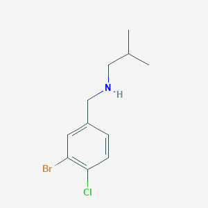 molecular formula C11H15BrClN B13293976 [(3-Bromo-4-chlorophenyl)methyl](2-methylpropyl)amine 