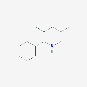 molecular formula C13H25N B13293988 2-Cyclohexyl-3,5-dimethylpiperidine 