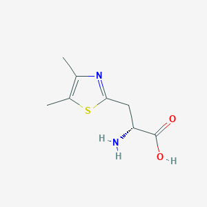 molecular formula C8H12N2O2S B13293994 (2R)-2-Amino-3-(dimethyl-1,3-thiazol-2-yl)propanoic acid 