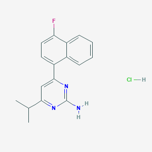 molecular formula C17H17ClFN3 B132940 4-(4-Fluoronaphthalen-1-yl)-6-isopropylpyrimidin-2-amine hydrochloride CAS No. 199864-86-3