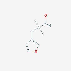 molecular formula C9H12O2 B13294015 3-(Furan-3-yl)-2,2-dimethylpropanal 