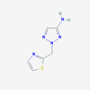 molecular formula C6H7N5S B13294021 2-[(1,3-Thiazol-2-yl)methyl]-2H-1,2,3-triazol-4-amine 