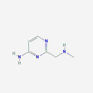 molecular formula C6H10N4 B13294023 2-[(Methylamino)methyl]pyrimidin-4-amine 