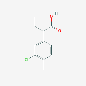 molecular formula C11H13ClO2 B13294049 2-(3-Chloro-4-methylphenyl)butanoic acid 
