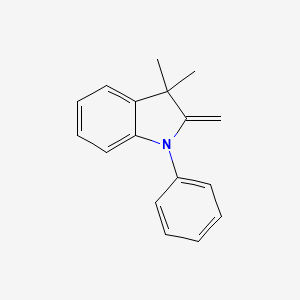 molecular formula C17H17N B1329406 3,3-Dimethyl-2-methylene-1-phenylindoline CAS No. 5227-71-4