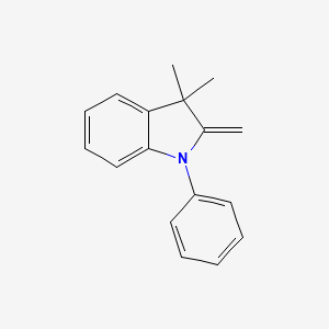 molecular formula C17H17N B1329406 1H-Indole, 2,3-dihydro-3,3-dimethyl-2-methylene-1-phenyl- CAS No. 5227-71-4