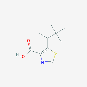 molecular formula C10H15NO2S B13294069 5-(3,3-Dimethylbutan-2-yl)-1,3-thiazole-4-carboxylic acid 