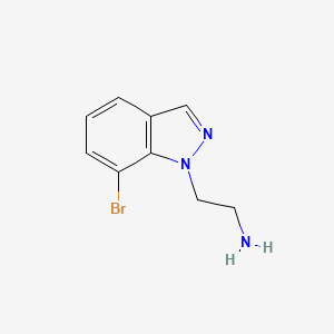 molecular formula C9H10BrN3 B13294083 2-(7-Bromo-1H-indazol-1-yl)ethan-1-amine 