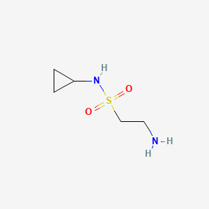 molecular formula C5H12N2O2S B13294093 2-Amino-N-cyclopropylethanesulfonamide 