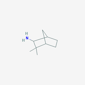 molecular formula C9H17N B13294105 3,3-Dimethylbicyclo[2.2.1]heptan-2-amine 