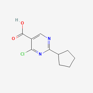 molecular formula C10H11ClN2O2 B13294130 4-Chloro-2-cyclopentylpyrimidine-5-carboxylic acid 