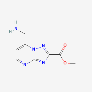 molecular formula C8H9N5O2 B13294162 Methyl 7-(aminomethyl)-[1,2,4]triazolo[1,5-a]pyrimidine-2-carboxylate 