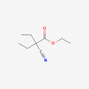 molecular formula C9H15NO2 B1329418 Ethyl 2-cyano-2-ethylbutanoate CAS No. 1619-56-3