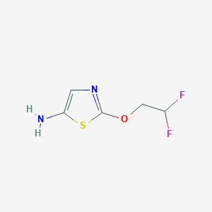 molecular formula C5H6F2N2OS B13294187 2-(2,2-Difluoroethoxy)-1,3-thiazol-5-amine 