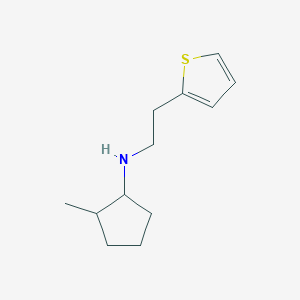 molecular formula C12H19NS B13294192 2-Methyl-N-[2-(thiophen-2-yl)ethyl]cyclopentan-1-amine 