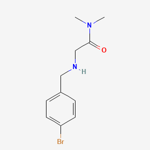molecular formula C11H15BrN2O B13294197 2-{[(4-bromophenyl)methyl]amino}-N,N-dimethylacetamide 