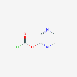molecular formula C5H3ClN2O2 B13294214 Pyrazin-2-YL chloroformate 