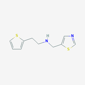 molecular formula C10H12N2S2 B13294216 (1,3-Thiazol-5-ylmethyl)[2-(thiophen-2-yl)ethyl]amine 