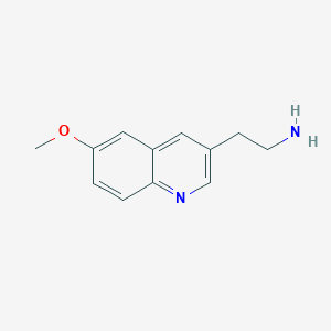molecular formula C12H14N2O B13294234 2-(6-Methoxyquinolin-3-yl)ethan-1-amine 
