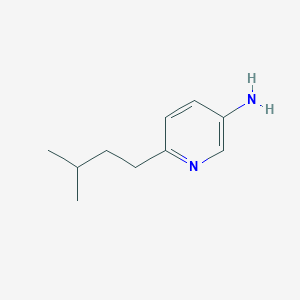 molecular formula C10H16N2 B13294240 6-(3-Methylbutyl)pyridin-3-amine 