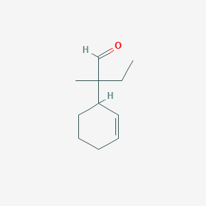 molecular formula C11H18O B13294250 2-(Cyclohex-2-en-1-yl)-2-methylbutanal 