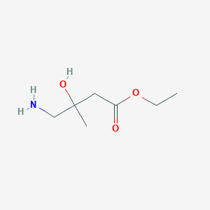 molecular formula C7H15NO3 B13294255 Ethyl 4-amino-3-hydroxy-3-methylbutanoate 