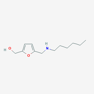 molecular formula C12H21NO2 B13294261 {5-[(Hexylamino)methyl]furan-2-yl}methanol 