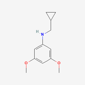 molecular formula C12H17NO2 B13294294 N-(cyclopropylmethyl)-3,5-dimethoxyaniline 