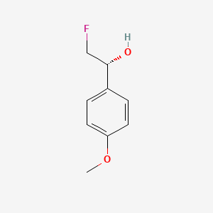 molecular formula C9H11FO2 B13294299 (1R)-2-Fluoro-1-(4-methoxyphenyl)ethan-1-ol 