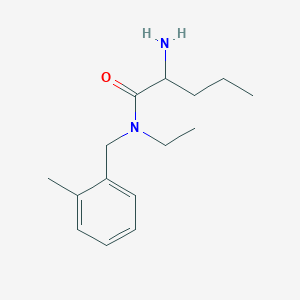 molecular formula C15H24N2O B13294314 2-amino-N-ethyl-N-[(2-methylphenyl)methyl]pentanamide 