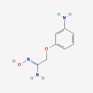 molecular formula C8H11N3O2 B13294315 2-(3-aminophenoxy)-N'-hydroxyethanimidamide 