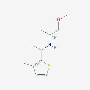 molecular formula C11H19NOS B13294338 (1-Methoxypropan-2-yl)[1-(3-methylthiophen-2-yl)ethyl]amine 