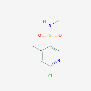 molecular formula C7H9ClN2O2S B13294345 6-Chloro-N,4-dimethylpyridine-3-sulfonamide 