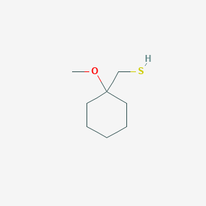 molecular formula C8H16OS B13294354 (1-Methoxycyclohexyl)methanethiol 