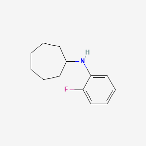 molecular formula C13H18FN B13294357 N-(2-fluorophenyl)cycloheptanamine 