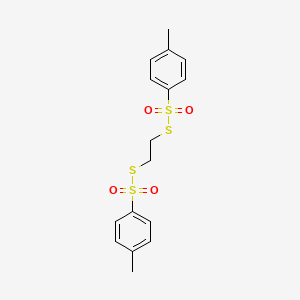molecular formula C16H18O4S4 B1329436 Ethylene S,S'-4-toluenethiosulphonate CAS No. 2225-23-2