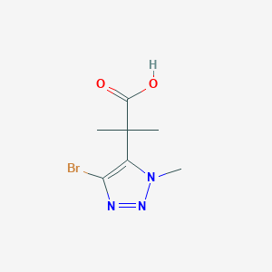 molecular formula C7H10BrN3O2 B13294380 2-(4-Bromo-1-methyl-1H-1,2,3-triazol-5-yl)-2-methylpropanoic acid 
