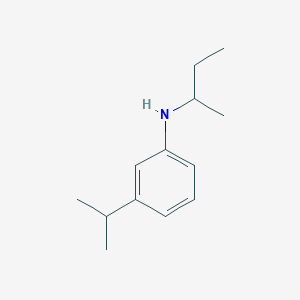 molecular formula C13H21N B13294400 N-(butan-2-yl)-3-(propan-2-yl)aniline 