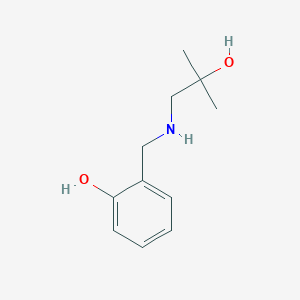 molecular formula C11H17NO2 B13294403 2-{[(2-Hydroxy-2-methylpropyl)amino]methyl}phenol 