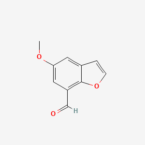 molecular formula C10H8O3 B13294444 5-Methoxy-1-benzofuran-7-carbaldehyde 