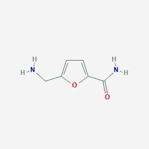 molecular formula C6H8N2O2 B13294449 5-(Aminomethyl)furan-2-carboxamide 