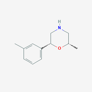 molecular formula C12H17NO B13294500 (2S,6r)-2-methyl-6-m-tolylmorpholine 