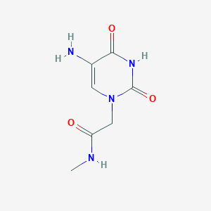 molecular formula C7H10N4O3 B13294523 2-(5-Amino-2,4-dioxo-1,2,3,4-tetrahydropyrimidin-1-YL)-N-methylacetamide 