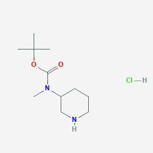 molecular formula C11H23ClN2O2 B13294525 tert-butyl N-methyl-N-(piperidin-3-yl)carbamate hydrochloride 