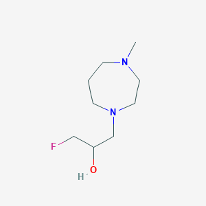 molecular formula C9H19FN2O B13294542 1-Fluoro-3-(4-methyl-1,4-diazepan-1-yl)propan-2-ol 