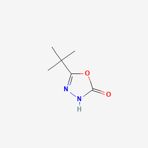 molecular formula C6H10N2O2 B1329456 5-(1,1-Dimethylethyl)-1,3,4-oxadiazol-2(3H)-one CAS No. 7120-86-7