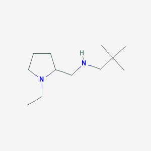 molecular formula C12H26N2 B13294560 (2,2-Dimethylpropyl)[(1-ethylpyrrolidin-2-yl)methyl]amine 